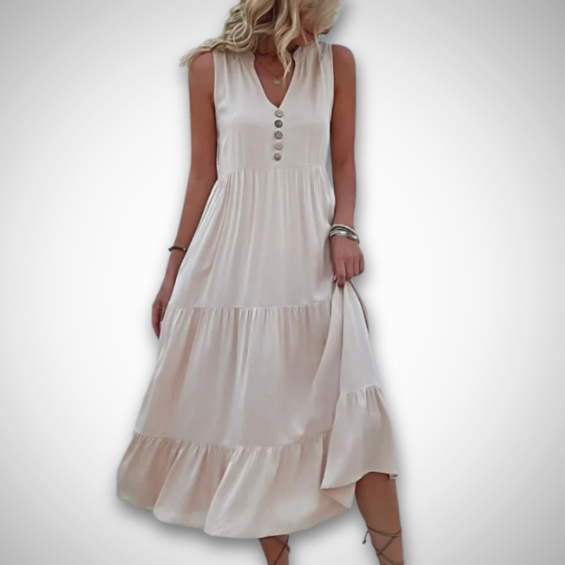 Alma™ | Lekka Maxi Sukienka z Ponadczasową Elegancją