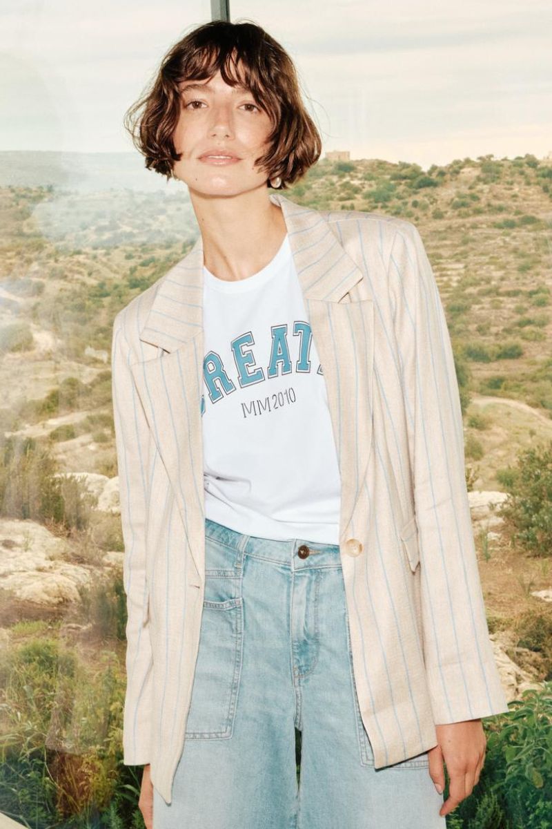 Blazer Nancy Miriam | Cement | Elegancka marynarka od Mos Mosh