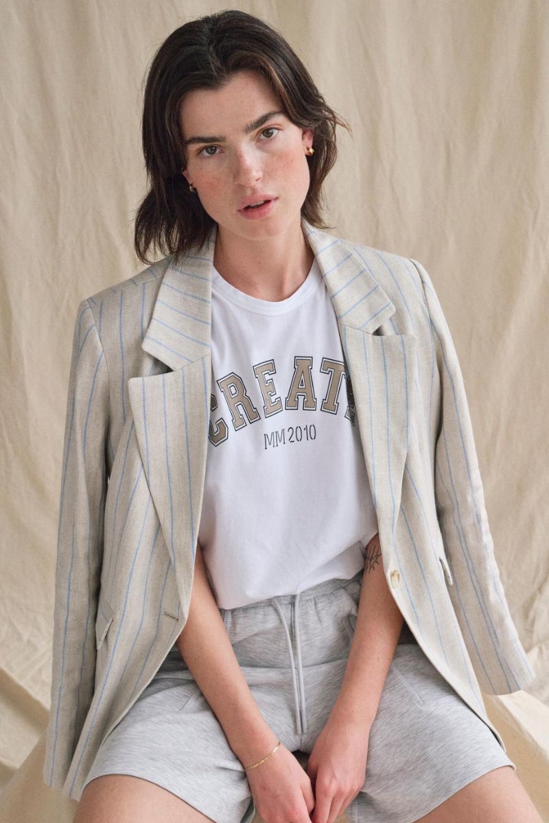 Blazer Nancy Miriam | Cement | Elegancka marynarka od Mos Mosh