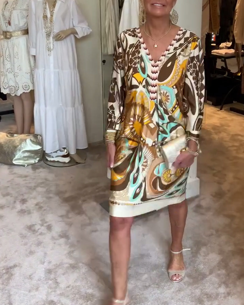 Astrid™ | Elegancka Sukienka z Dekoltem w Szpic