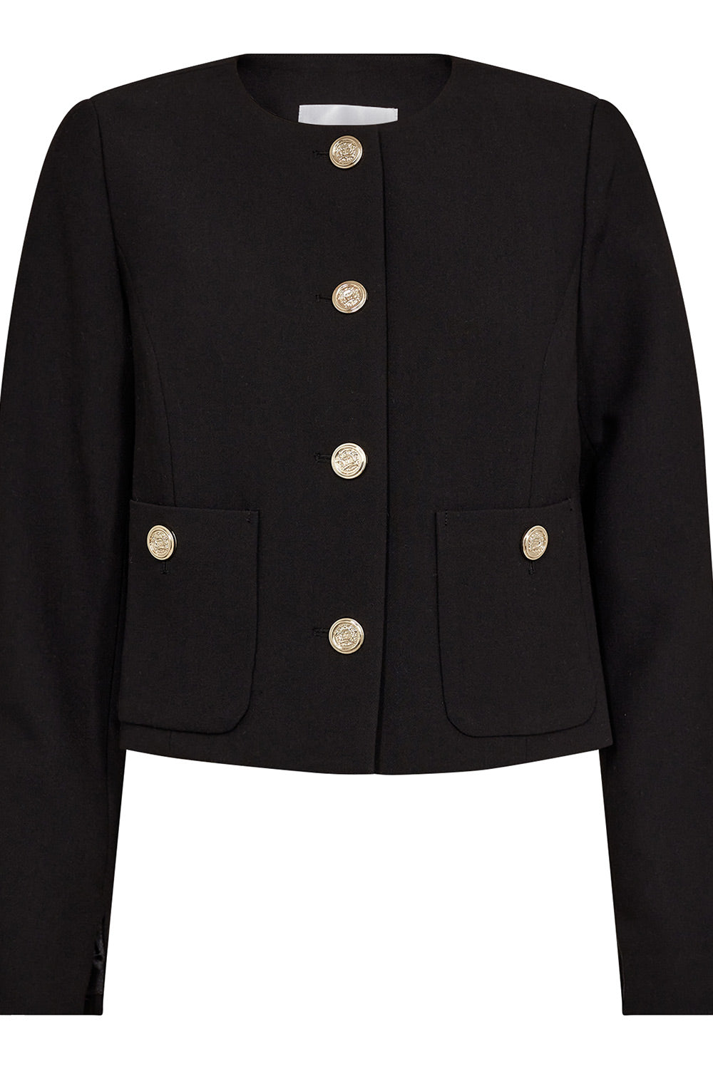 Elegancka Krótka Kurtka Cocktail Vola 30237 | Czerń | Żakiet od Co'couture