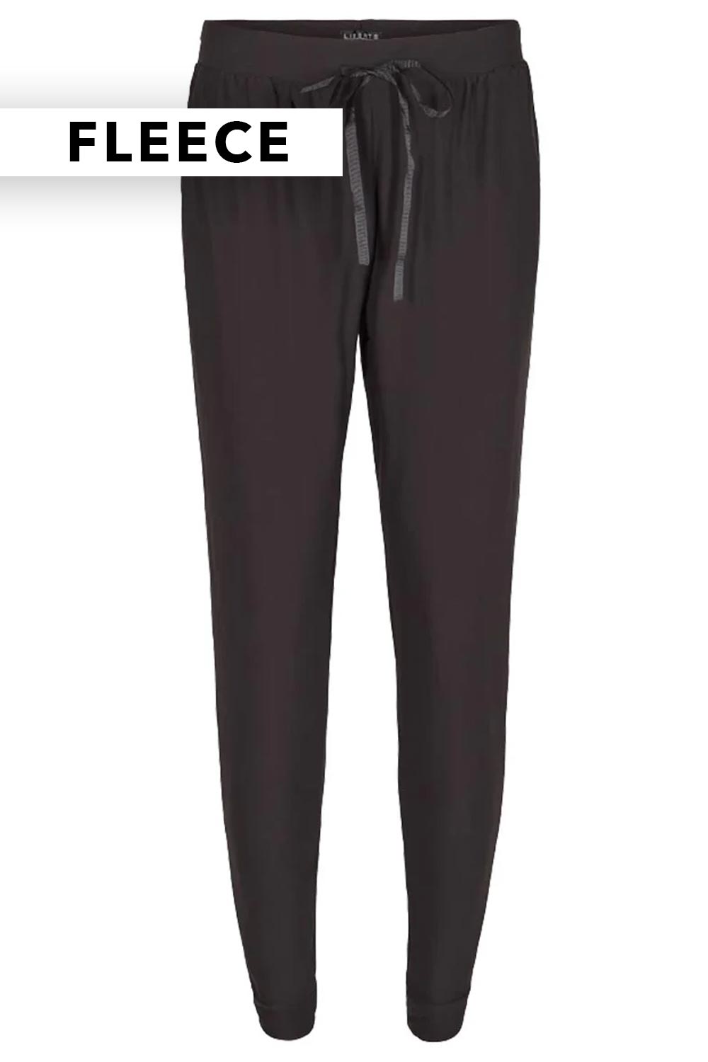Alma Spodnie Fleece | Czarne | Eleganckie, luźne spodnie z polaru od Liberté