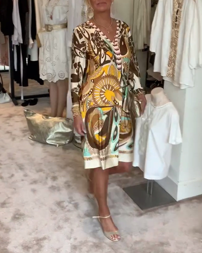 Astrid™ | Elegancka Sukienka z Dekoltem w Szpic